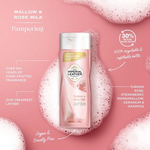 Imperial Leather Mallow & Rose Milk Shower Gel thumbnail 3
