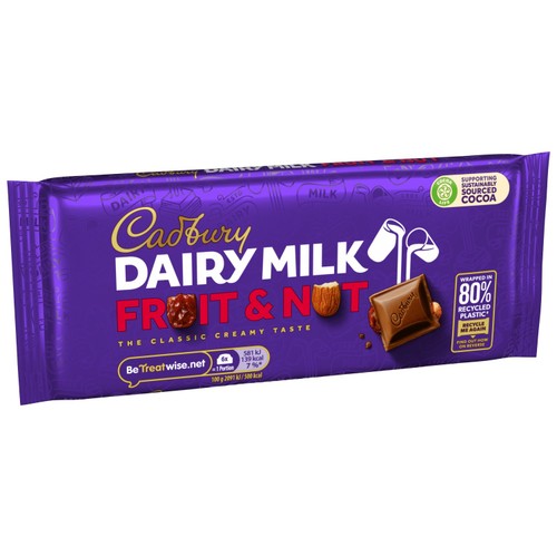 Cadbury Dairy Milk Fruit & Nut Chocolate Bar thumbnail 2