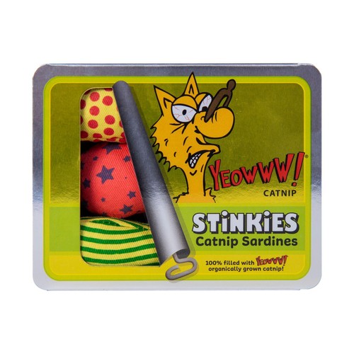 Yeowww Catnip Stinkies Sardine Tin Cat Toy