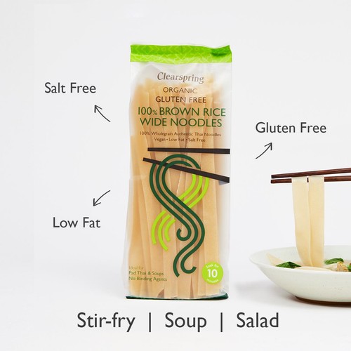 Clearspring Organic Gluten Free 100% Brown Rice Wide Noodles thumbnail 2