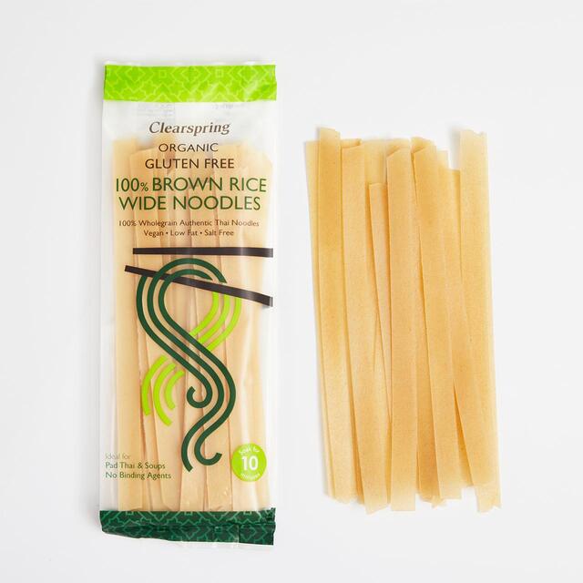 Clearspring Organic Gluten Free 100% Brown Rice Wide Noodles thumbnail 3