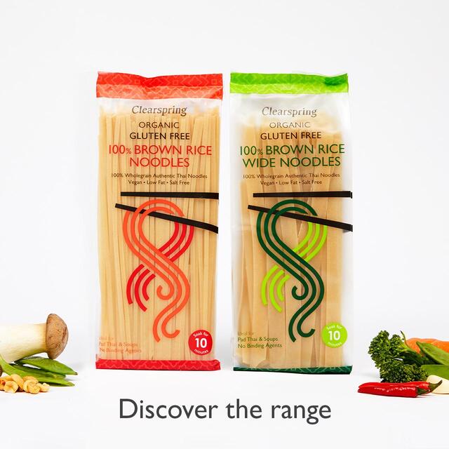 Clearspring Organic Gluten Free 100% Brown Rice Wide Noodles thumbnail 5