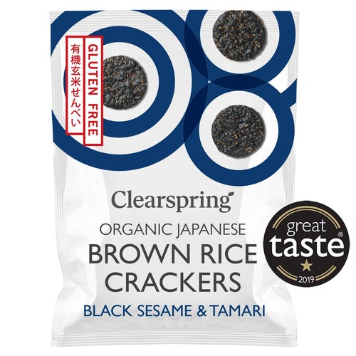 Clearspring Organic Black Sesame Brown Rice Crackers