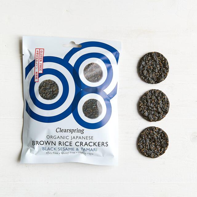 Clearspring Organic Black Sesame Brown Rice Crackers thumbnail 3