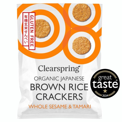 Clearspring Organic Whole Sesame Brown Rice Crackers