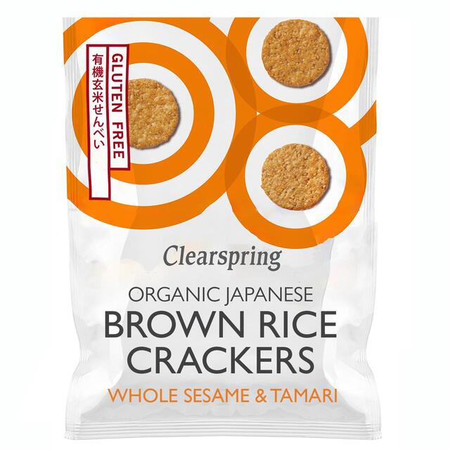 Clearspring Organic Whole Sesame Brown Rice Crackers