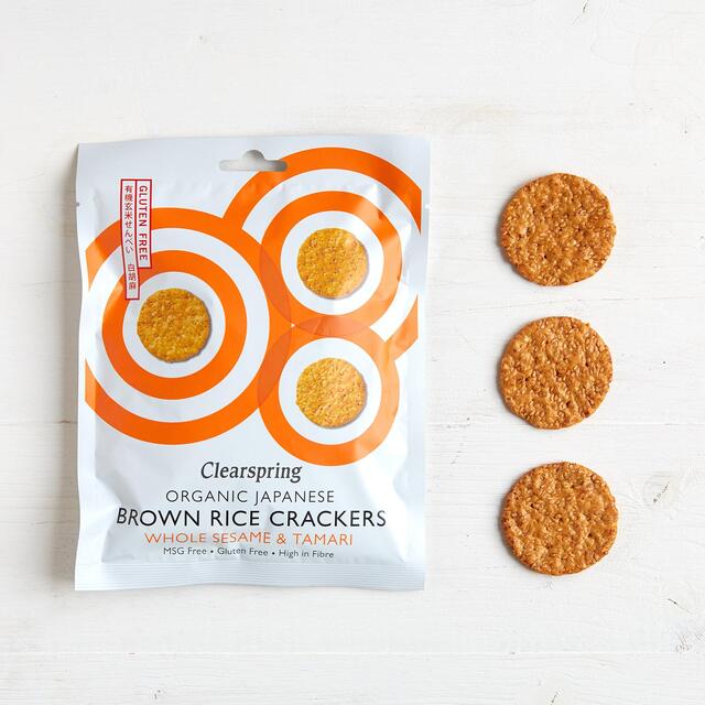 Clearspring Organic Whole Sesame Brown Rice Crackers thumbnail 3