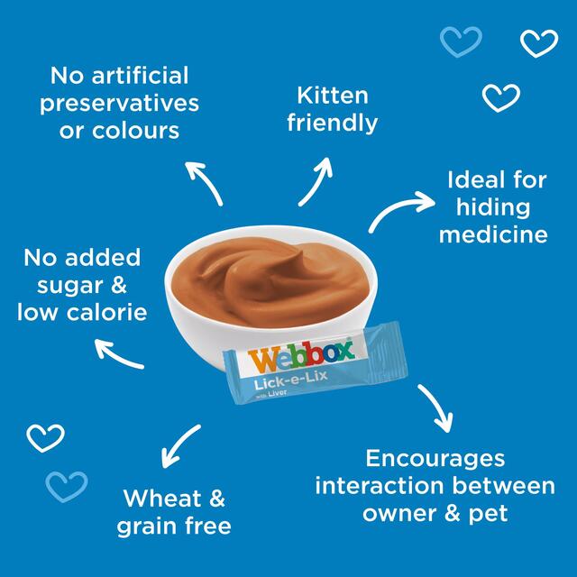 Webbox Lick-e-Lix with Liver, Yoghurty Cat Treats thumbnail 3