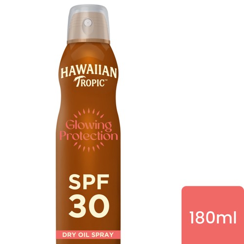 Hawaiian Tropic Glowing Protection SPF 30 Dry Oil Continuous Sun Spray