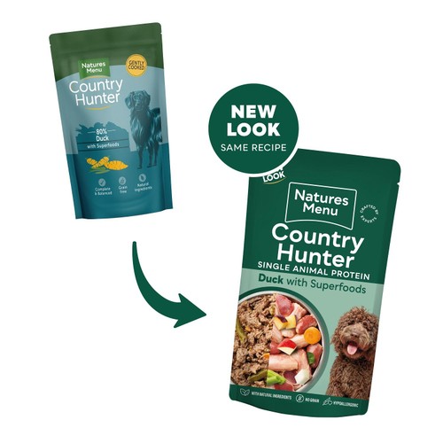 Natures Menu Country Hunter Duck Wet Dog Food Pouches thumbnail 3