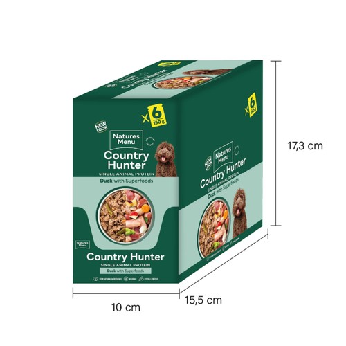 Natures Menu Country Hunter Duck Wet Dog Food Pouches thumbnail 4