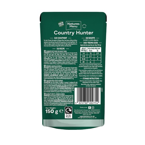 Natures Menu Country Hunter Duck Wet Dog Food Pouches thumbnail 7