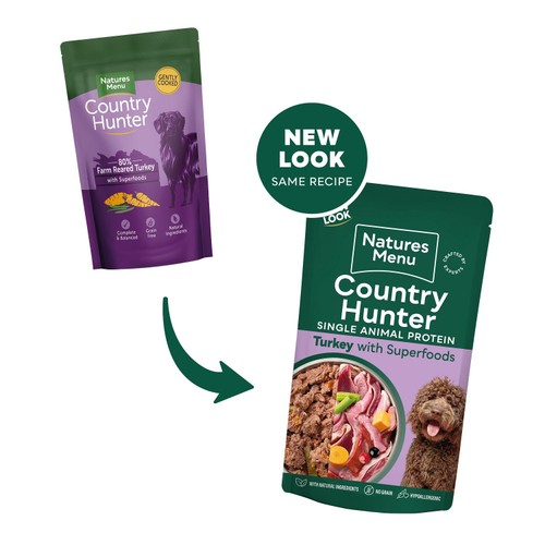 Natures Menu Country Hunter Turkey Wet Dog Food Pouches thumbnail 2