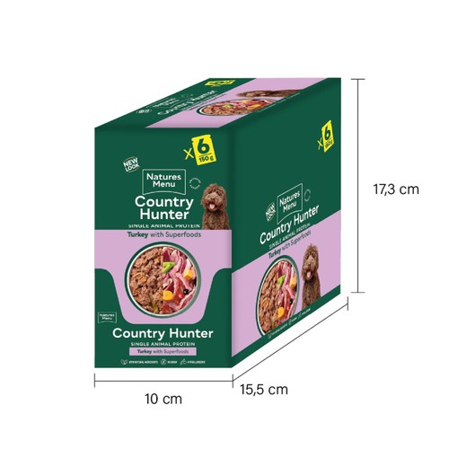 Natures Menu Country Hunter Turkey Wet Dog Food Pouches thumbnail 3