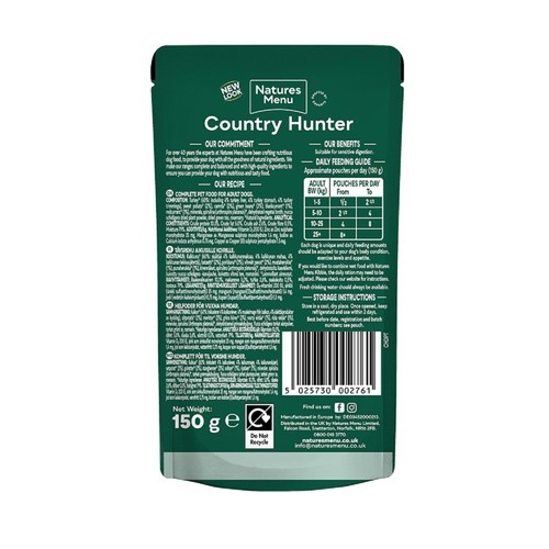 Natures Menu Country Hunter Turkey Wet Dog Food Pouches thumbnail 6