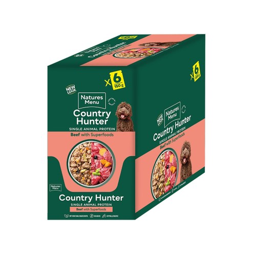Natures Menu Country Hunter Beef Wet Dog Food Pouches thumbnail 2