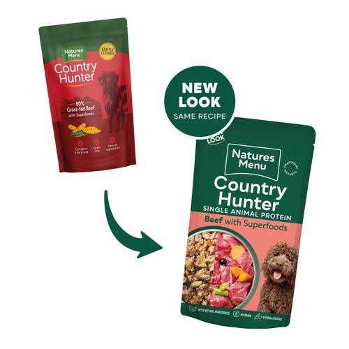 Natures Menu Country Hunter Beef Wet Dog Food Pouches thumbnail 3