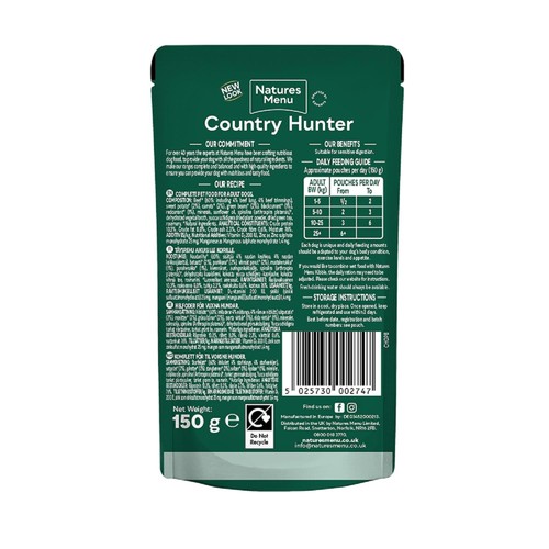 Natures Menu Country Hunter Beef Wet Dog Food Pouches thumbnail 5