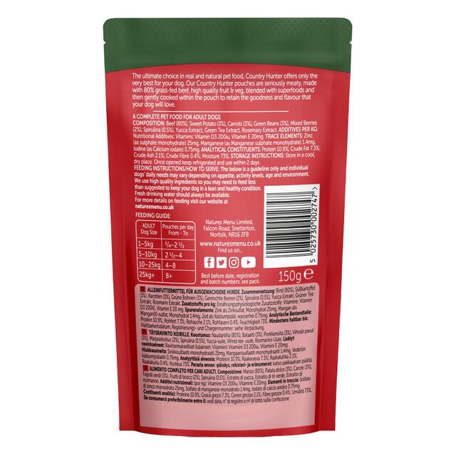 Natures Menu Country Hunter Beef Wet Dog Food Pouches thumbnail 3