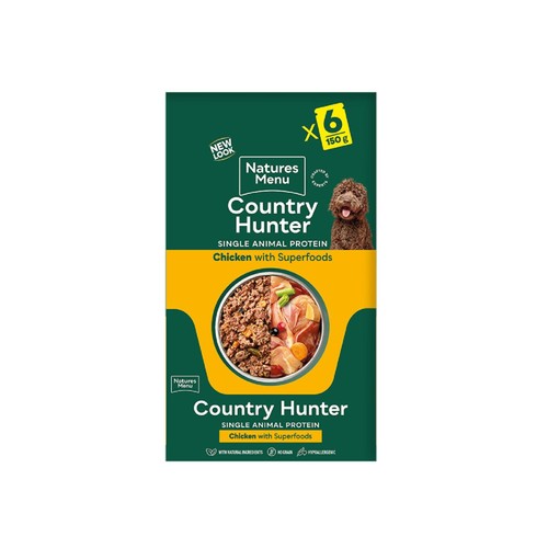 Natures Menu Country Hunter Chicken Wet Dog Food Pouches