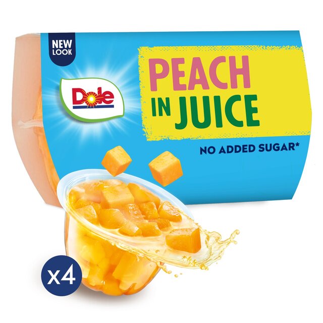Dole Peaches In Juice Fruit Pots Multipack