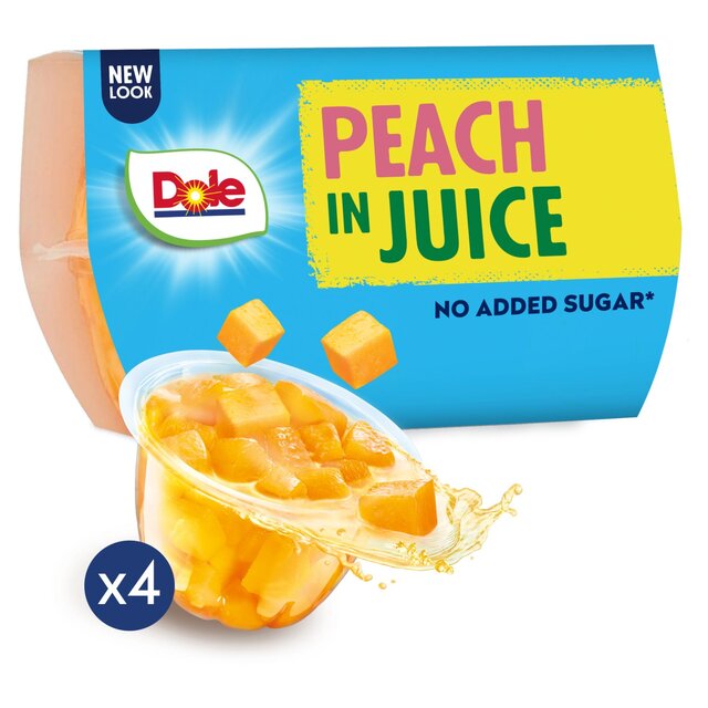 Dole Peaches In Juice Fruit Pots Multipack thumbnail 2