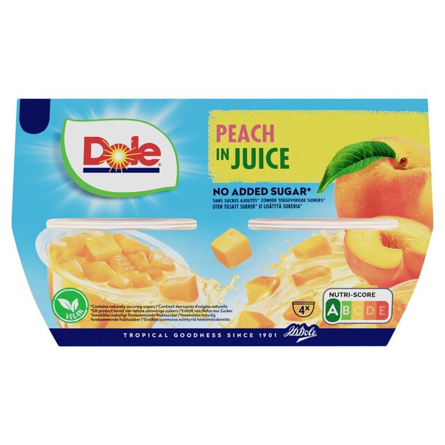 Dole Peaches In Juice Fruit Pots Multipack thumbnail 4