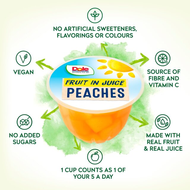 Dole Peaches In Juice Fruit Pots Multipack thumbnail 6