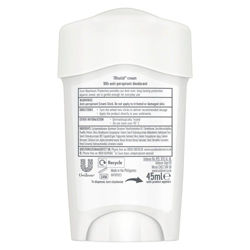 Sure Women Maximum Protection Sports Anti-Perspirant Deodorant Cream thumbnail 2