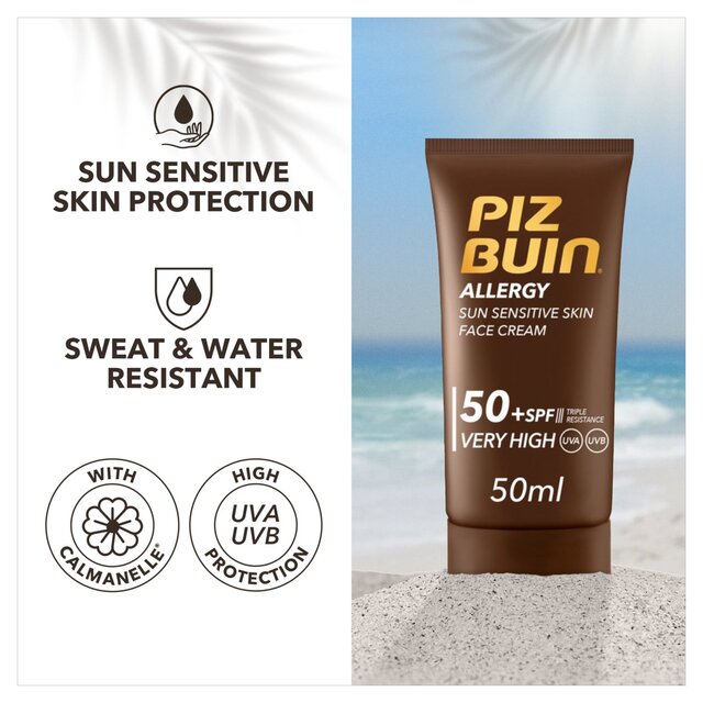 Piz Buin Allergy Sun Sensitive Skin Face Cream SPF50+ thumbnail 2