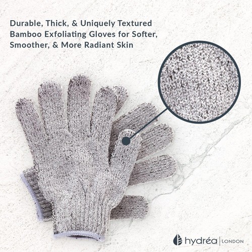 Hydrea London Bamboo Carbonised Exfoliating Shower Gloves thumbnail 4