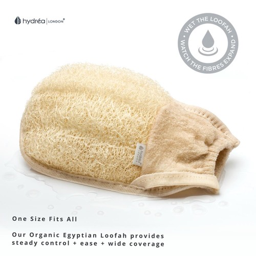 Hydrea London Organic Egyptian Loofah Dual Sided Glove thumbnail 3