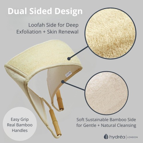 Hydrea London Bamboo & Loofah Exfoliating Back Strap thumbnail 3