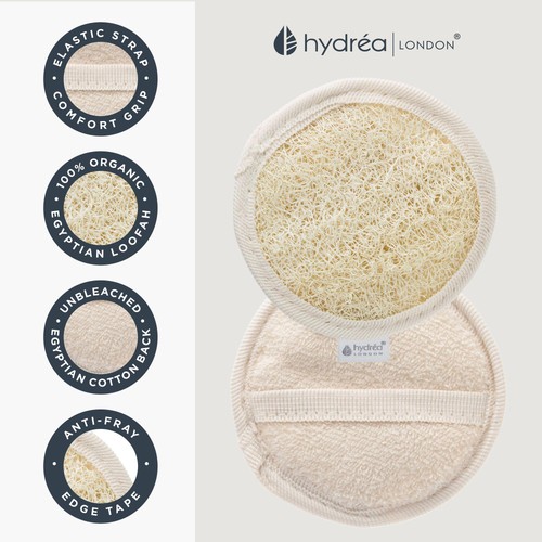 Hydrea London Organic Egyptian Loofah Dual Sided Facial Pad  thumbnail 2