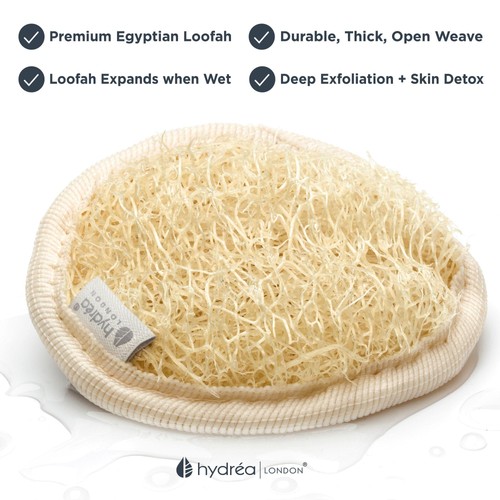Hydrea London Organic Egyptian Loofah Dual Sided Facial Pad  thumbnail 3