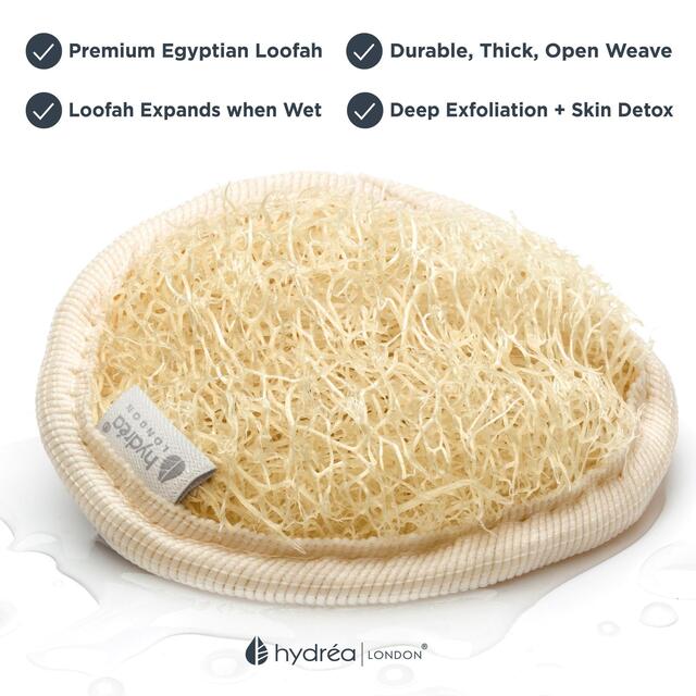 Hydrea London Organic Egyptian Loofah Dual Sided Facial Pad thumbnail 3
