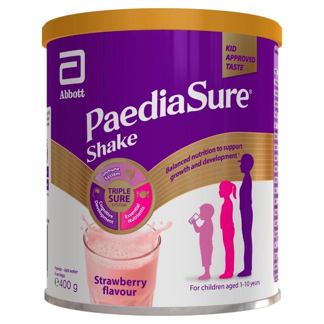 PaediaSure Shake, Strawberry Nutritional Supplement Powder, 1-10 Yrs