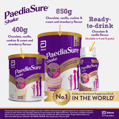 PaediaSure Shake, Vanilla Nutritional Supplement Powder, 1-10 Yrs thumbnail 6