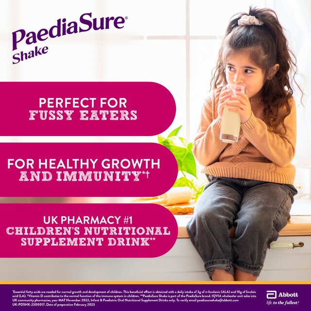 PaediaSure Shake, Vanilla Nutritional Supplement Powder, 1-10 Yrs thumbnail 2