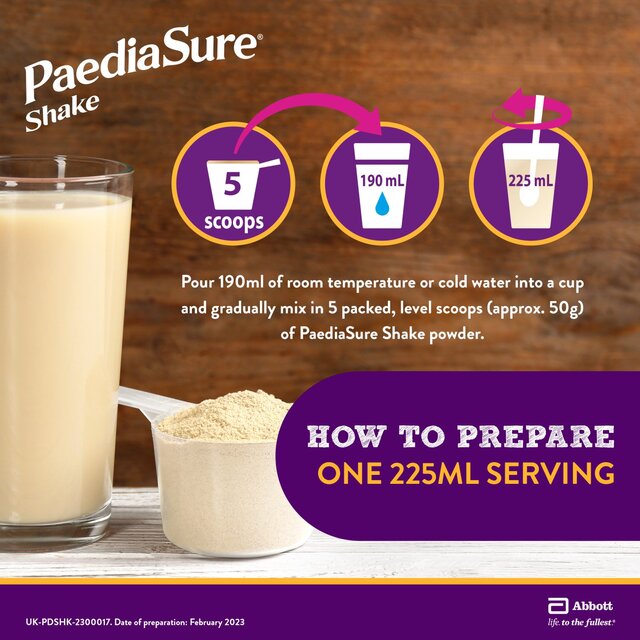 PaediaSure Shake, Vanilla Nutritional Supplement Powder, 1-10 Yrs thumbnail 5