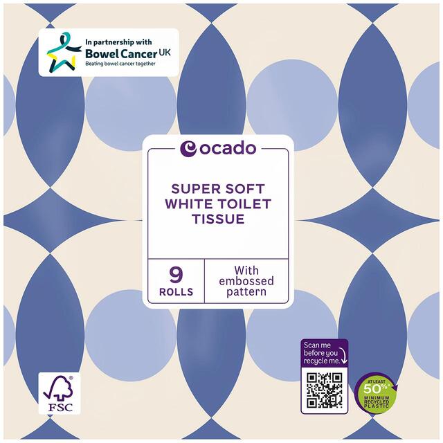Ocado Super Soft White Toilet Tissue thumbnail 2
