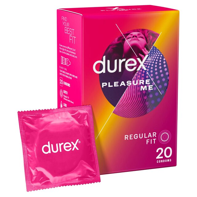 Durex Pleasure Me Condoms Ribbed & Dotted Regular Fit thumbnail 2