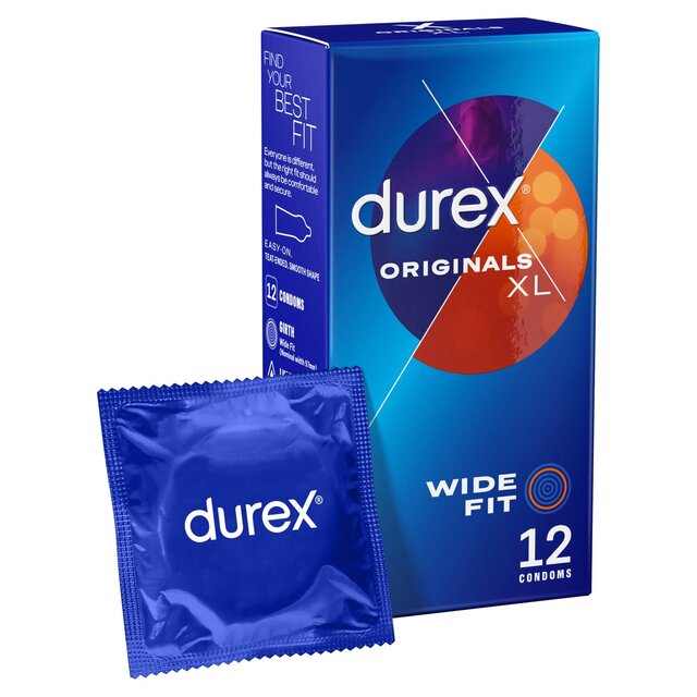 Durex Originals XL Condoms Extra Silicone Lube Wide Fit thumbnail 2