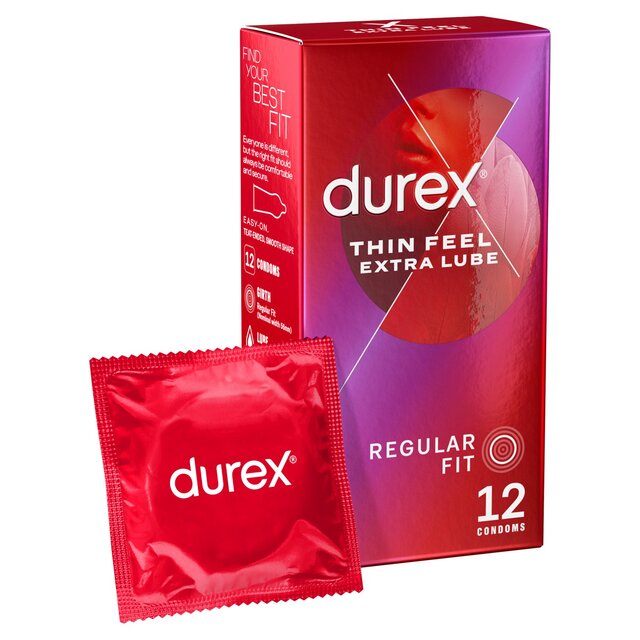 Durex Thin Feel Extra Lube Condoms Regular Fit thumbnail 2