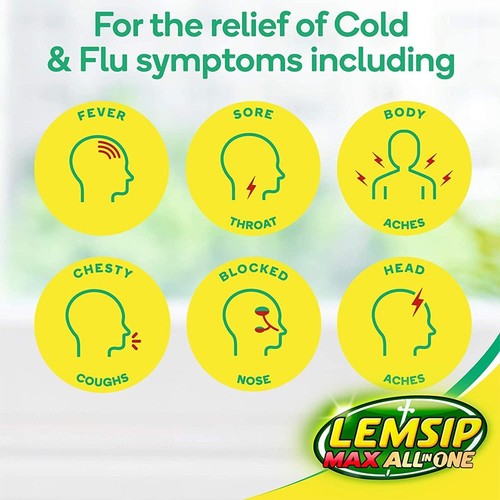 Lemsip Max All in One Lemon Sachets Paracetamol Cold Flu thumbnail 5