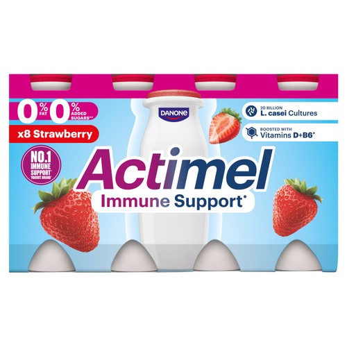 Actimel Strawberry Fat Free Immune Support Yoghurt Drink Multipack thumbnail 2