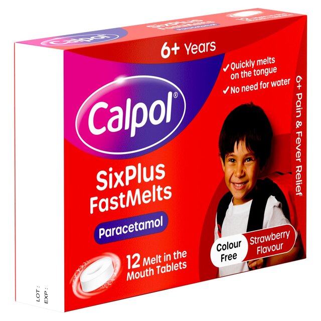 Calpol SixPlus Fastmelts Tablets Strawberry 6+ Years thumbnail 3