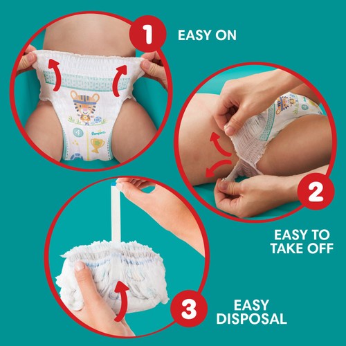 Pampers Baby-Dry Nappy Pants, Size 4 (9-15kg) Essential Pack  thumbnail 6