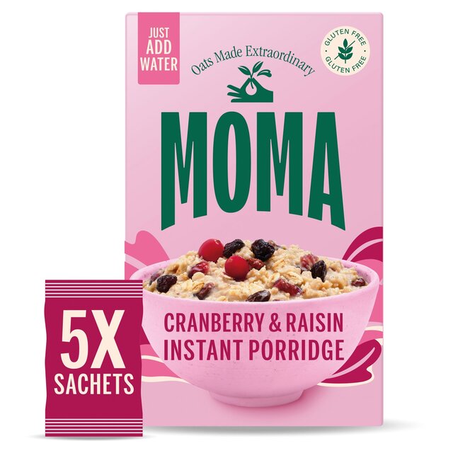 MOMA Gluten Free Cranberry & Raisin Porridge Sachets Gluten Free