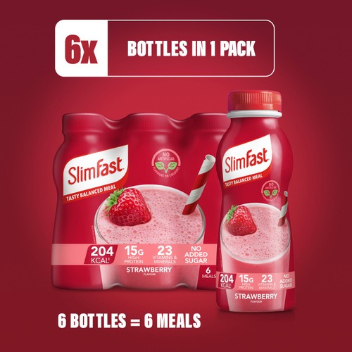 SlimFast Strawberry Milkshake Multipack thumbnail 2